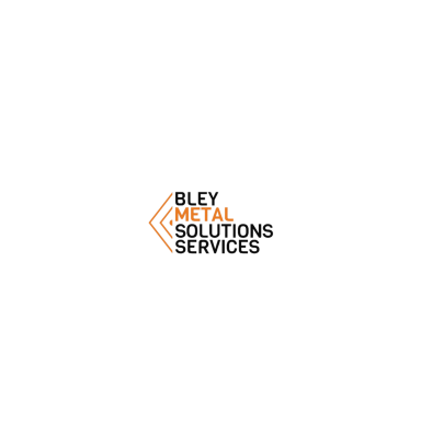 Logo von Bley Metal Solutions Services in orange und schwarz.